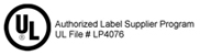 Member of Underwriters Laboratories Authorized Label Supplier Program - UL File # LP4076