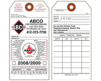 Fire Extinguisher Monthly Safety Inspection Tags (FT-1482)