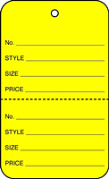 Price Tags (T-1 YELLOW-NS)