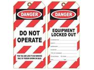 Item DT 1428 Equipment Lock Out Danger Tag On Universal Tag