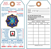 Fire Extinguisher Annual and Monthly Safety Inspection Tags (FT-1756)