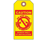 Yellow Caution Tags