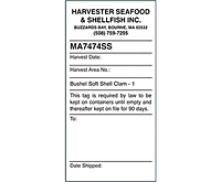 Shellfish & Seafood Harvest Tags (SH-1489)