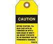 Custom Printed Yellow Caution Tags (CT-1420)